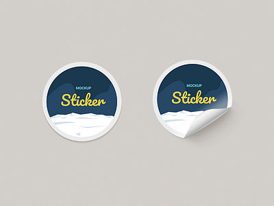 Download Round Sticker Mockup Designs Themes Templates And Downloadable Graphic Elements On Dribbble