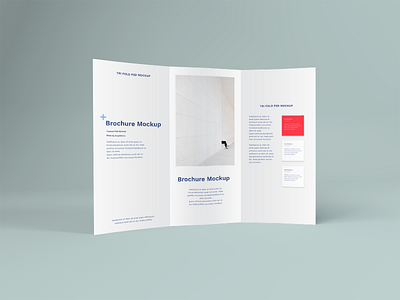 Standing Brochure PSD Mockup branding brochure flyer free download free psd leaflet mockup psd smart object tri fold brochure