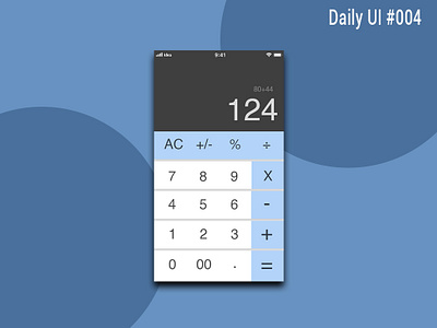 Calculator l Daily Ui #004 design form design graphic design mobile app design screen design ui ui guide uidesign uidesigner uiuxdesign ux