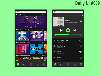 Daily Ui #009 I Music Player