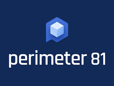Perimeter 81 Logo blue logo branding cube icon cube logo cyber cyber security logo cybersecurity design logo logo 2d perimeter saas tech logo
