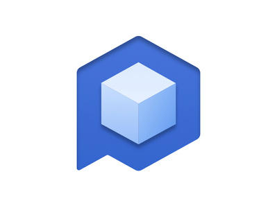 Logo Positive Cube 3d cube blue logo cube cube icon cube logo logo design perimeter perimeter logo