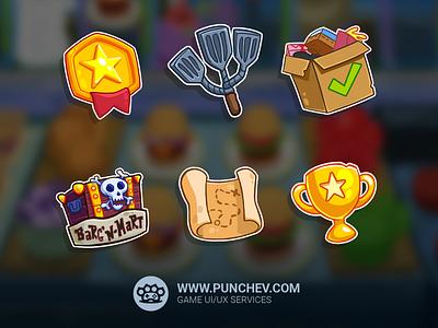 SpongeBob: Krusty Cook-Off gui icons mobilegames nickelodeon punchev spongebob squarepants studiopunchev ui ux