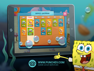 SpongeBob: Krusty Cook-Off design game gui illustration interface mobile studiopunchev ui ux