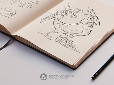 This how we like to start the week at the studio! illustration mobilegame punchev rubico rubicogames sketch ui