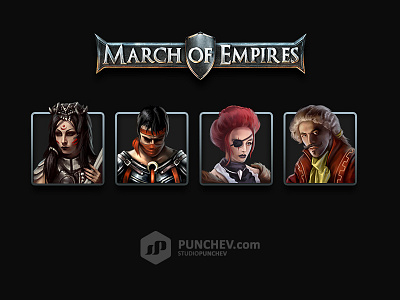 "March of Empires" (Gameloft) Portraits character gameloft icons illustration portraits studiopunchev