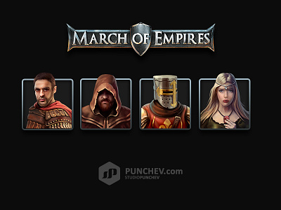 "March of Empires" (Gameloft) Portraits character gameloft icons illustration portraits studiopunchev