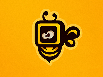 Vbee logo identity brand bee logotype branding visuals design vertex abstract vector sign yellow studio sergey sergey punchev graphic design art