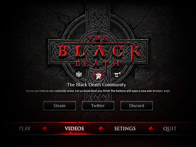 The Black Death -UI Design game art gui icons interface pc pc game punchev ui ui design