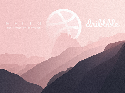 Hello dribbble illustration