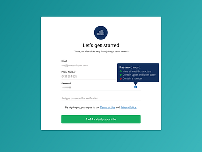 Onboarding Sign Up Flow