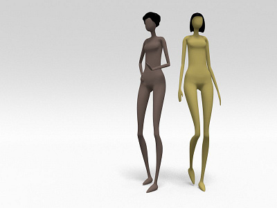 Fashion Models 3d 3d art blender3d character low poly modeling render