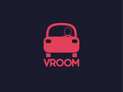 Vroom app branding dailylogochallenge design driverless car flat icon illustration logo minimal vector