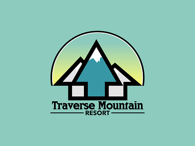 Traverse Mountain Resort branding dailylogochallenge design flat icon illustrator logo minimal ski ski resort typography