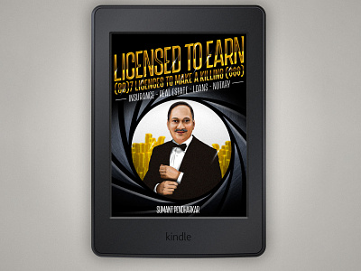 Licensed to Earn Ebook Cover Illustration 007 character development cover ebook illustration james bond