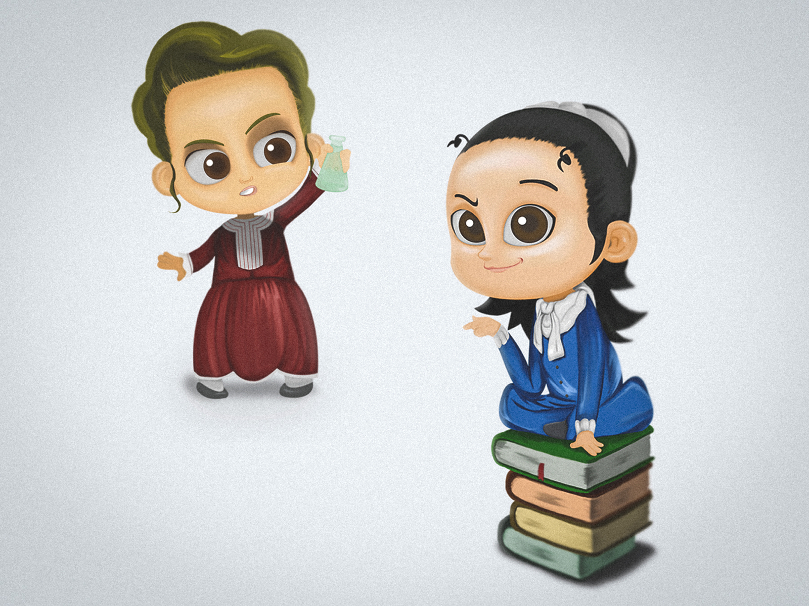 Little Marie Curie & Maria Montessori Illustrations by Leandro Do Santos on  Dribbble