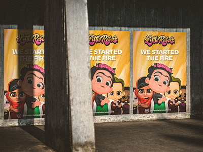 Little Rebels Promo Poster amelia earhart art direction character concept character creation character design feminism feminist feminist movement frida kahlo illustration little rebels malala marie curie outdoor advertising outdoor mockup women empowerment women rights