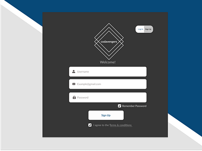 Codavengers Sign Up Page design signup ui