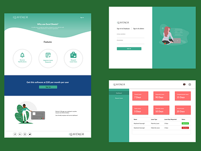 iLeaveMgr Management App leave request ui uidesign uiux ux webapp