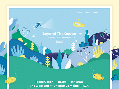 Beyond The Ocean art design graphic design illustration ui ux vector web design web designer