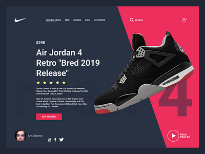 air jordan 4 airjordan app branding design dribbble follow like minimal sneakers typography ui ux web website