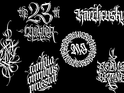 Gothic calligraphy '17-19 behance calligraffiti calligraphy art font gothic graffiti graphic handlettering handstyle handwritten letterhead modern calligraphy print russia saint petersburg script slavasain typo