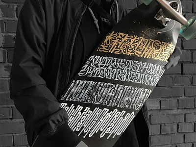 Calligraphy skateboard collaboration