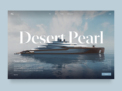 IYC Luxury Yachts Landing Page Concept