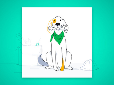 Wrike Feedback android brand identity design dog feedback illustration mobile vector wrike