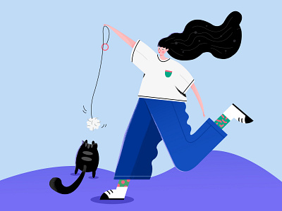 Have fun with my cat design illustration