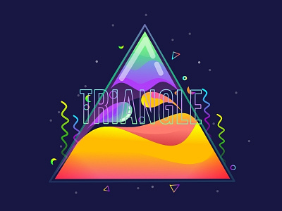 Triangle animation app art blue character clean design flat graphic design illustration illustrator logo vector