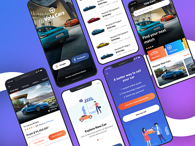 Vola Cars Premium iOS UI Kit for Sale android app buycar cabapp canonrent hirecar loan sellcar sellcarapp taxi app