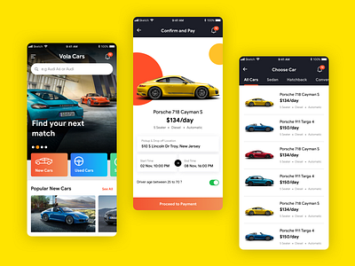Vola Cars Premium iOS App android app automobile app buy car car app cars design hire car ios design sell car