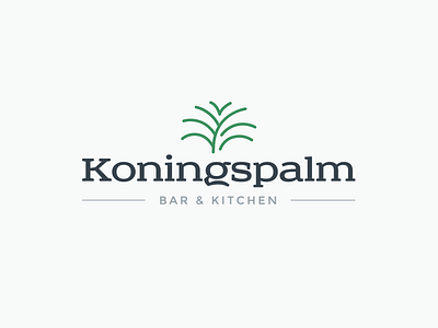 Koningspalm bar design kitchen koningspalm leaf logo tropic