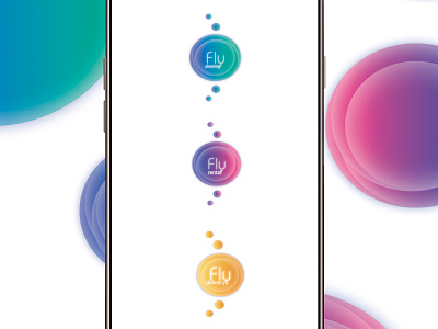 Concept Fly Services colors service app service design service icons