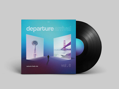 'Departure Arrival' Mix Cover album album art album artwork album cover design design edm illustrator mix photoshop seattle sf soundcloud