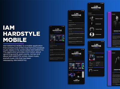 IAM HARDSTYLE MOBILE Apps app design hardstyle minimal qdance ui