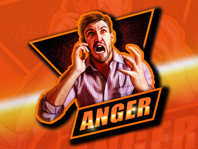 Anger banner graphic design web