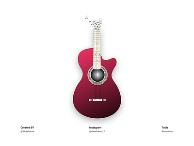 Gitar adobe illustrator branding gitar graphicdesign illustrations instument logo minimal music product tune visual web