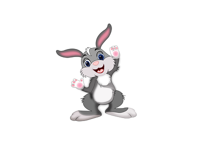 Rabbit Illustraion design illustration logo minimal ui vector web
