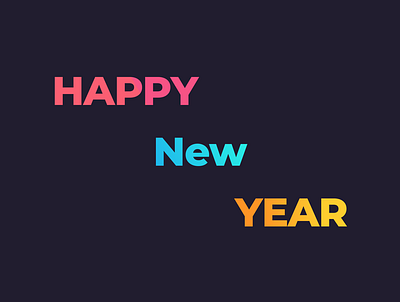 Happy New Year 2020 design minimal typogaphy ui ui design web