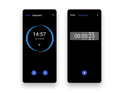 Timer & Stopwatch App apps branding figma interface logo minimal minimalist mobile sketch stopwatch timer typography ui uidesign uxdesign watercolor web webdeveloper website