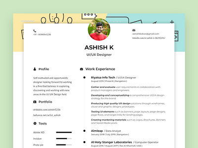 Resume Template clean ui cv cv design dribbble new resume resume cv resume design resume template trending ui ux website