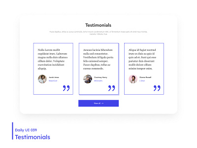 Daily UI - Testimonials