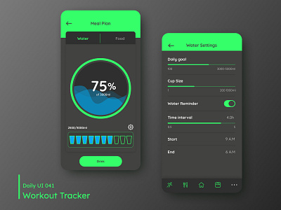 Daily UI - Workout Tracker 041 daily 100 challenge dailyui dailyuichallenge ui