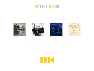 Hossam Kamel "HK" - Logo design concept branding golden ratio graphic design hk icon illustration logo music shape