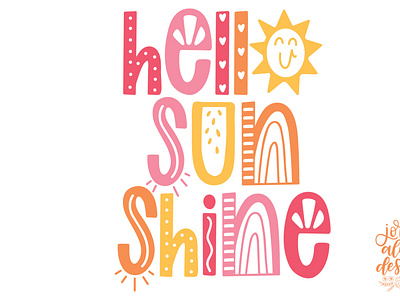 Hello Sunshine Hand Lettered Design