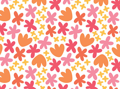 Happy Day Floral Pattern floral pattern happy pattern pattern pattern a day pattern design repeat pattern spring pattern summer pattern surface design surface pattern surface pattern design