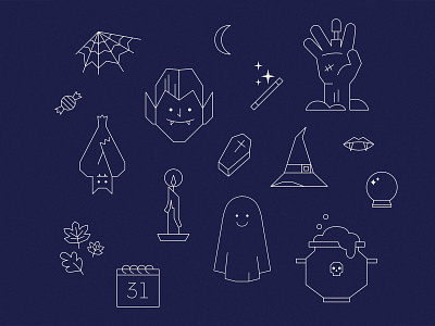 Halloween art branding character character design halloween illustration illustration set set vector
