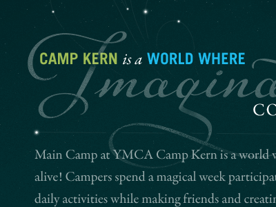 Camp Kern type typography web website